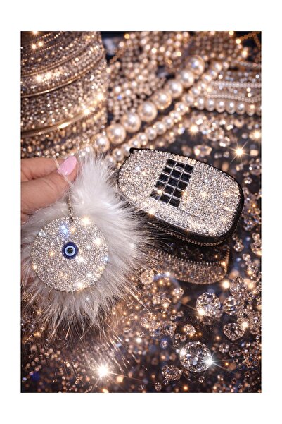 Arabasına Aşıklar Kulubü Wallet Keychain with Evil Eye Beads (Tutu Mashallah) :)