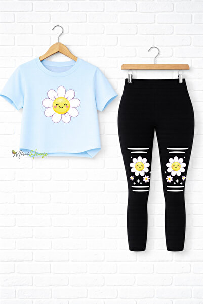 MiniHouse Gornji i donji deo sa printom tratinčica, majica i leggins