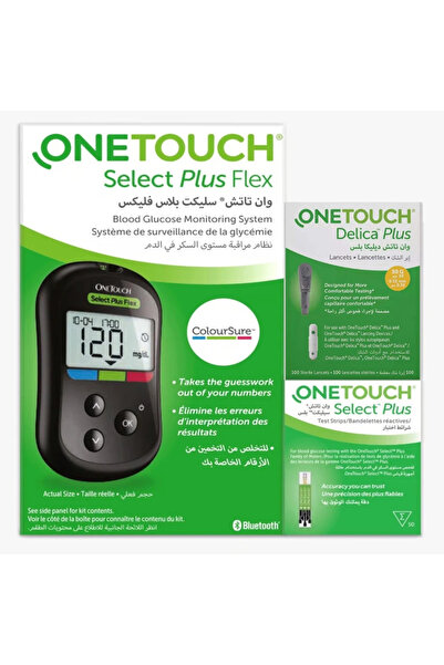 One Touch Select Plus جهاز قياس السكر + إبرة وخز + شرائط اختبار