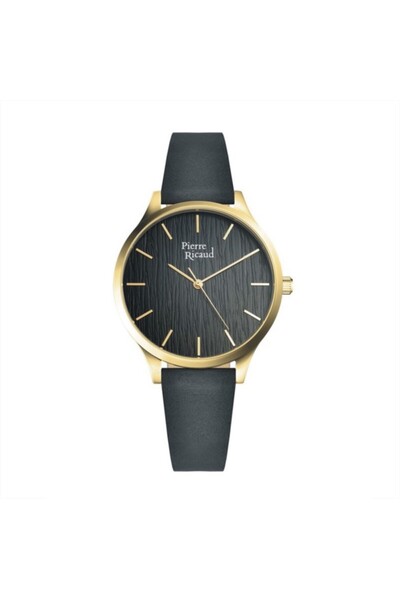 Pierre Ricaud Pierre Ricaud watch, gold stainless steel case, 37mm, black dia...