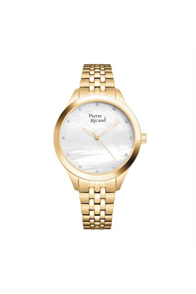 Pierre Ricaud Pierre Ricaud watch, gold stainless steel, 38mm case, white pea...