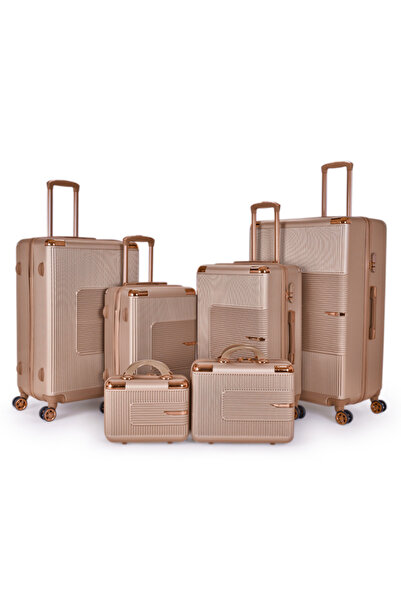 LİMRA Dabesh Travel Bags Bridal Set Large Size 6 Pieces Luggage Set 32"/28"/2...