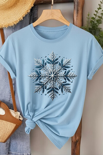 l'eivor Ice Crystal Printed Women's Cotton T-Shirt