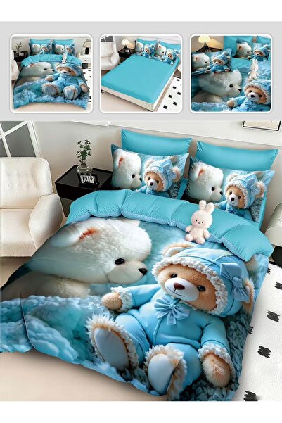 Patul Finet 2-Sided Linen, Sulphur, Double Bed, Fitted Sheet, 6 Pieces