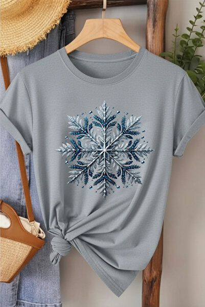 l'eivor Ice Crystal Printed Women's Cotton T-Shirt