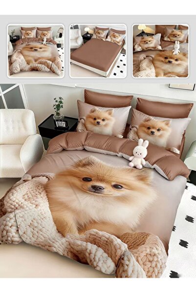 Patul Finet 2-Sided Linen, Sulphur, Double Bed, Fitted Sheet, 6 Pieces