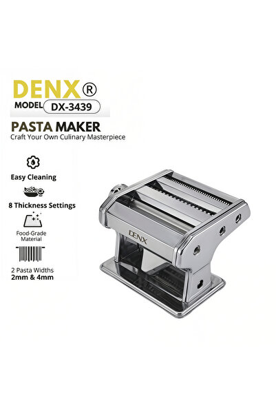 Generic 2-in-1 Manual Pasta Maker 8 Thickness Levels Dough Roller & Noodle Cu...