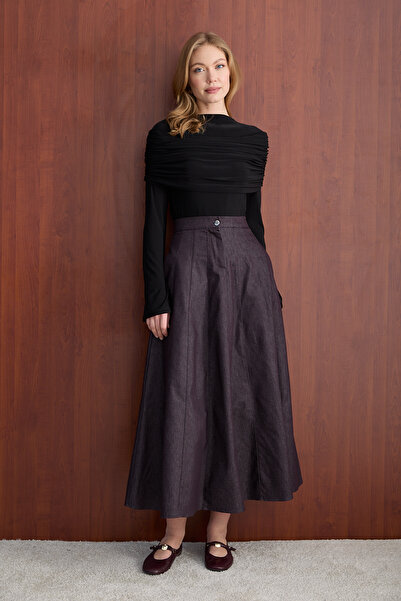 Melike Tatar Denim Skirt 3-4425