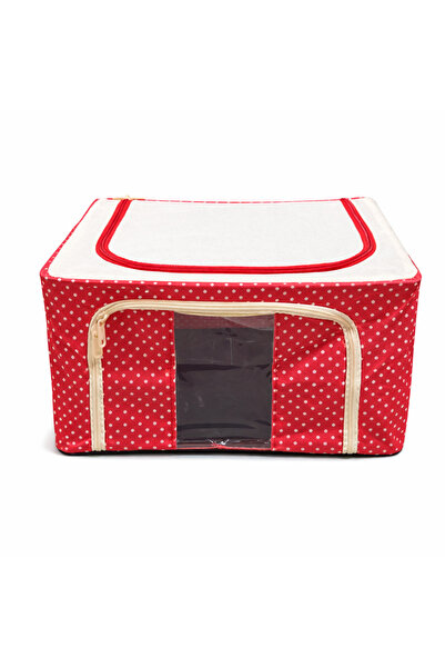 Biki 40X30X20 cm Fabric Storage Organizer with Transparent Window / Polka Dot...