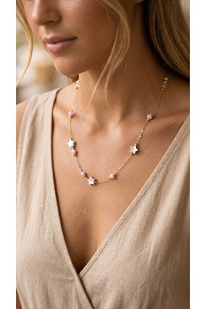 İNN JEWELLERY 316 L Çelik Kolye Kararmaz Antialerjik Renkli Yıldız Figürlü (2...