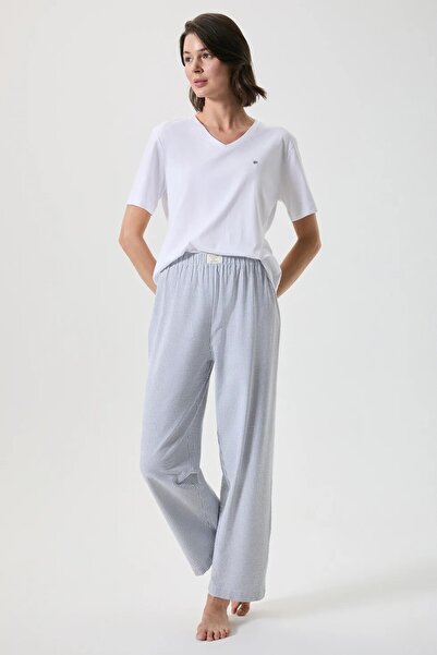 Penyemood V-Neck Striped Pajama Set