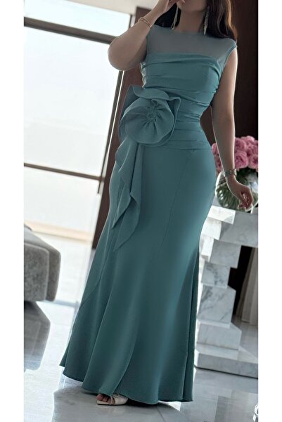 Opera Fashion طقم نسائي كريب بوردة بالخصر