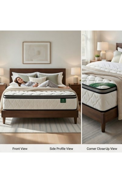The Mattress Factory Fantasy 30cm Premium Memory Foam Pocket Spring Mattress - Luxury Hotel Comfort - Motion Isolation -