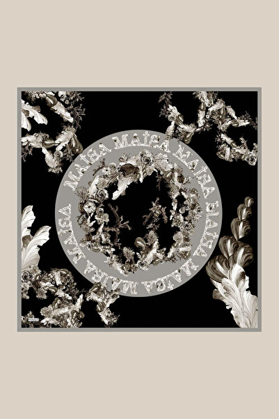 Maisa AHU TİVİL ΜΕΤΑΞΩΤΟ ΦΑΝΕΛΑΚΙ 90*90 ΕΚ. - ΜΑΥΡΟ