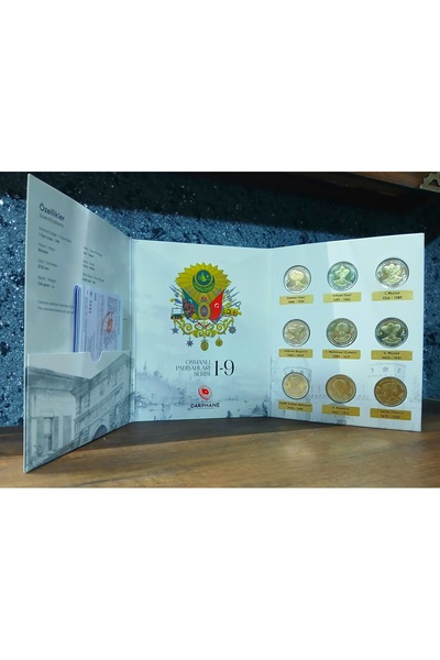 DÜZGÜN TİCARET Osmanlı Padişahları Bimetal Hatıra Serisi 1-9 Sertifikalı Darp...
