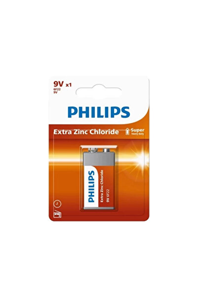 Philips Zinc Carbon Battery 9V, SET DE 5 pc