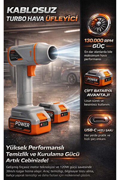 Forestia AUHMA Turbo Hava Üfleyici Yaprak Üfleyici Ateş Kömür Mangal Üfleyici...