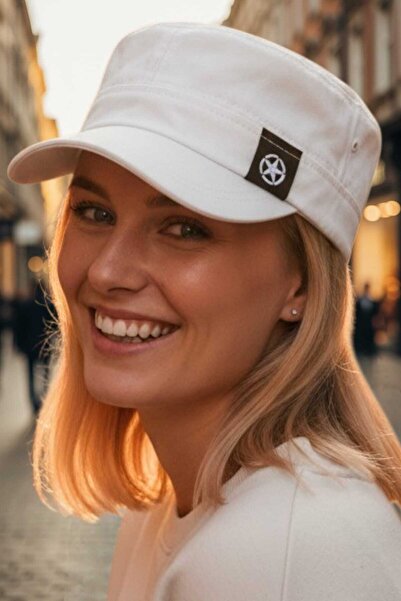 Uniquetrenders Women's 100% Cotton Star Badge Adjustable Castro Cap Hat