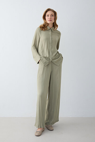 Melike Tatar Modal Satin Shirt Set 32-2738