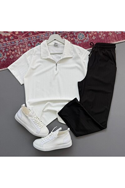 KONSEPT35 Men's Sahra Fabric Combination with Bottom and Top Zipper Fastening