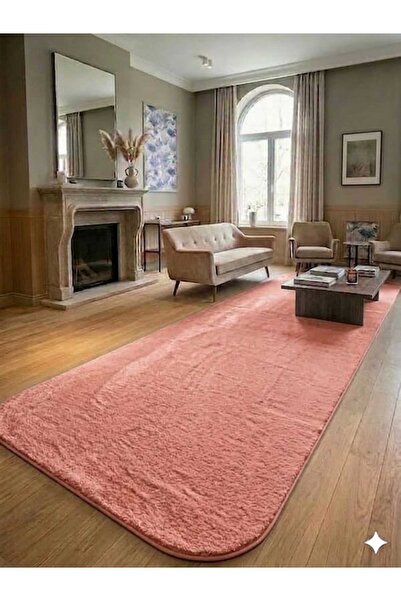 ALTUN CARPET МОДЕРЕН КВАРТАЛЕН КИЛИМ С РОЗОВИ ПЛЮШЕНИ ДИЗАЙНИ НА УСТНИ ПОМАРА...
