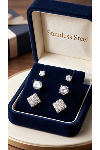 İNN JEWELLERY أقراط من الفولاذ 316L مقاومة للصدأ ومضادة للحساسية مع 6 أشكال م...