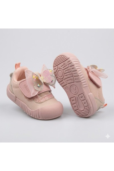 Vicco Sepira Velcro Children's Sports Shoes Pudra