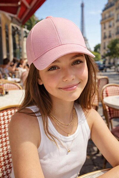 FELLMENS Șapcă ajustabilă din bumbac roz pentru fete