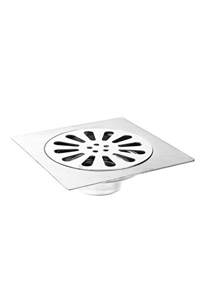 Lawazim Stainless Steel Floor Drain - 15x15cm, 312g - Floor Drain with Intern...