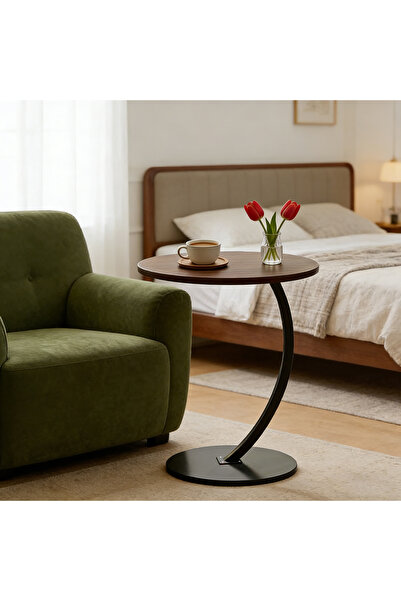 Snooe 2Pieces Coffee table sofa side round table bedroom balcony living room