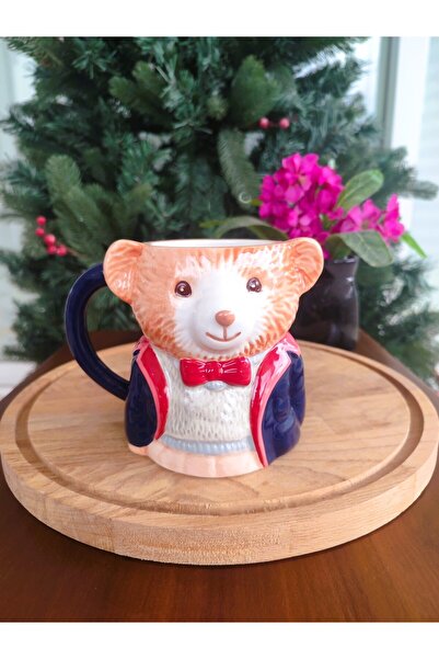 Madame Coco Boris Teddy Bear Mug - Navy Blue / Light Beige - 380 ml - 1 Piece