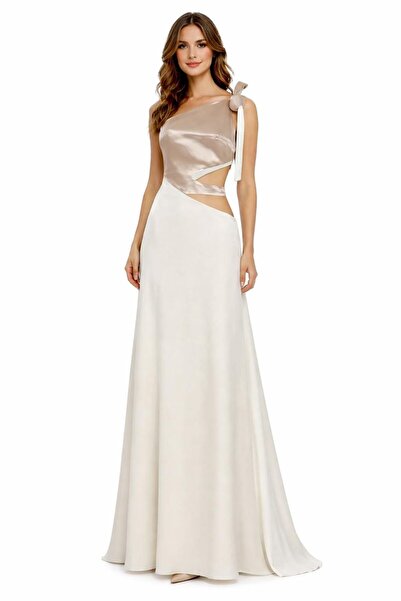 ALYEL NAKER Cut-Out Detailed Maxi Length Stylish Event Dress