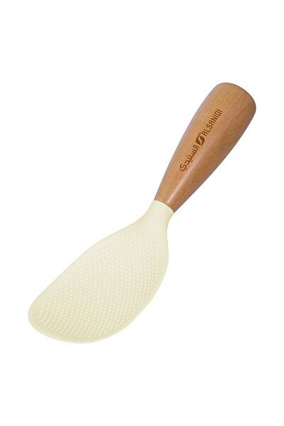 AL SANIDI Rice Spoon, Non-Stick Silicone Spoon, Beige, Size21*7.6*3.5Cm