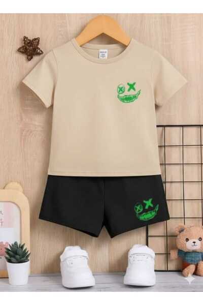 Nice Clothes ΚΑΛΟΚΑΙΡΙΝΟ ΠΑΙΔΙΚΟ ΜΠΛΟΥΖΑΚΙ ΚΑΙ ΣΟΡΤΣ UNISEX (ΜΕ ΠΡΑΣΙΝΗ ΣΤΑΜΠΑ)