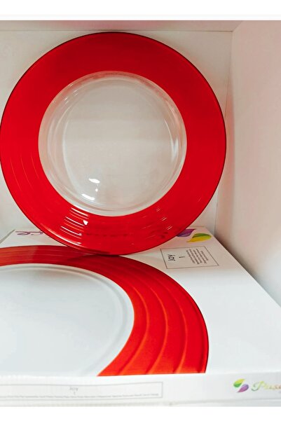 GÜLMEN KRİSTAL PAŞABAHÇE WORKSHOP 68107 JOY KIRMIZI BÜYÜK BOY SERVİS TABAĞI ,...