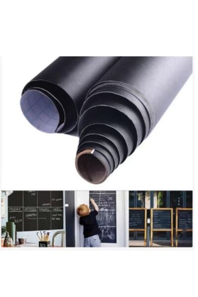 SimpluAcasa Chalkboard Self-Adhesive Film, Matte Black, Reusable, Wall / Furn...