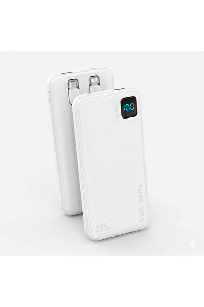VEN-DENS Vendens VD-PB061 20000mAh Premium Powerbank Dahili Çift Kablolu