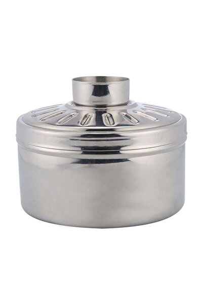 AL SANIDI Stainless Steel Dates Storage, Dates Bowel, Silver, Size 16 Cm