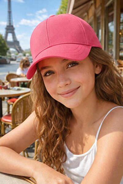 FELLMENS Șapcă ajustabilă din bumbac fucsia pentru fete