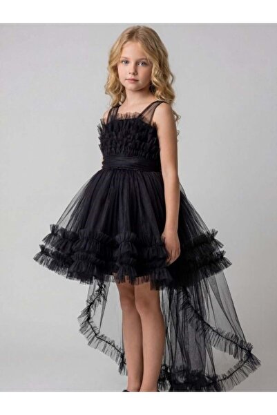 Zekids Κοριτσίστικο βραδινό φόρεμα με βολάν στο μπροστινό μέρος, λεπτομέρειες...