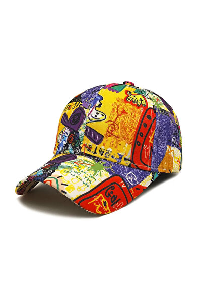 YYB Colorful Graffiti Printed Hat Summer Unisex Women's Men's Cap