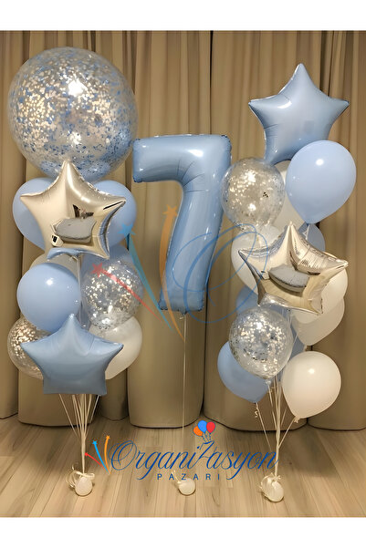 Organizasyon Pazarı 7 Year Old Boy Birthday & Special Occasion Balloon Set Bl...