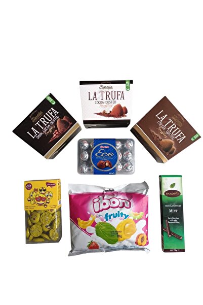 Elvan POÇERA 7 PRÇ ÇİKOLT TRUFA KAHVE,SÜTLÜ,BİTTER 200G ECE 458G İBON 300G BA...