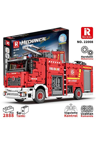 REOBRIX Technic 22008 İtfaiye Kamyonu Kumandalı&Motorlu Yapı Blok Seti Buildi...