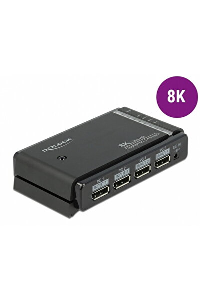 DELOCK Switch 2 x 2 DisplayPort la 1 x 2 DisplayPort 8K@30Hz, 87750
