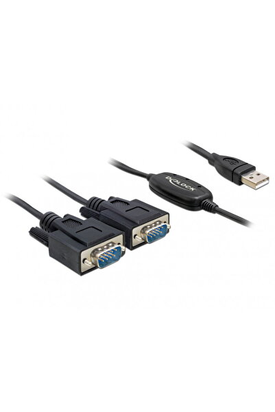 DELOCK Cablu USB la 2 x Serial RS232 FTDI 1.4m, 61886