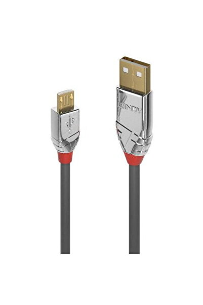 LİNDY Cablu LY-36653, USB - microUSB-B, 3m, Gray