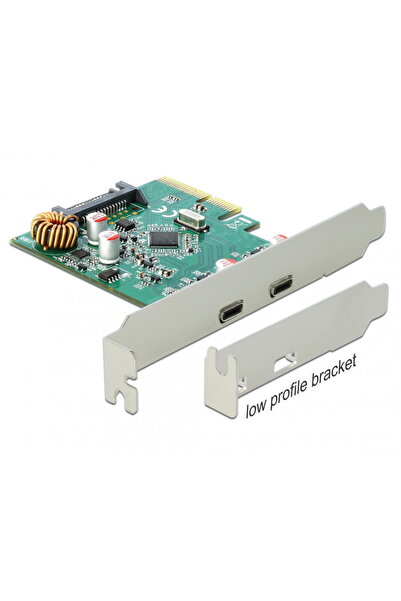 DELOCK PCI Express cu 2 x USB SuperSpeed 10 Gbps (USB 3.1 Gen 2) USB-C, 90397