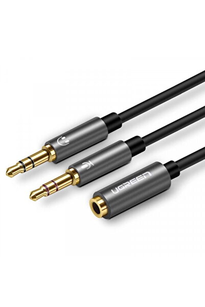 Ugreen Adaptor audio 3.5mm - 2 x 3.5mm AV140, 0.20m, Negru