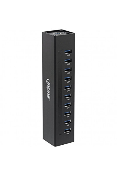 In-Line 10 usb-a port usb 3.2 gen1 hub + aluminum power supply, inline il35395c